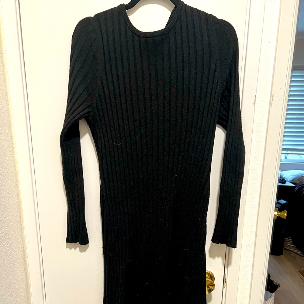 🖤 Long sleeve black midi sweater dress 🖤